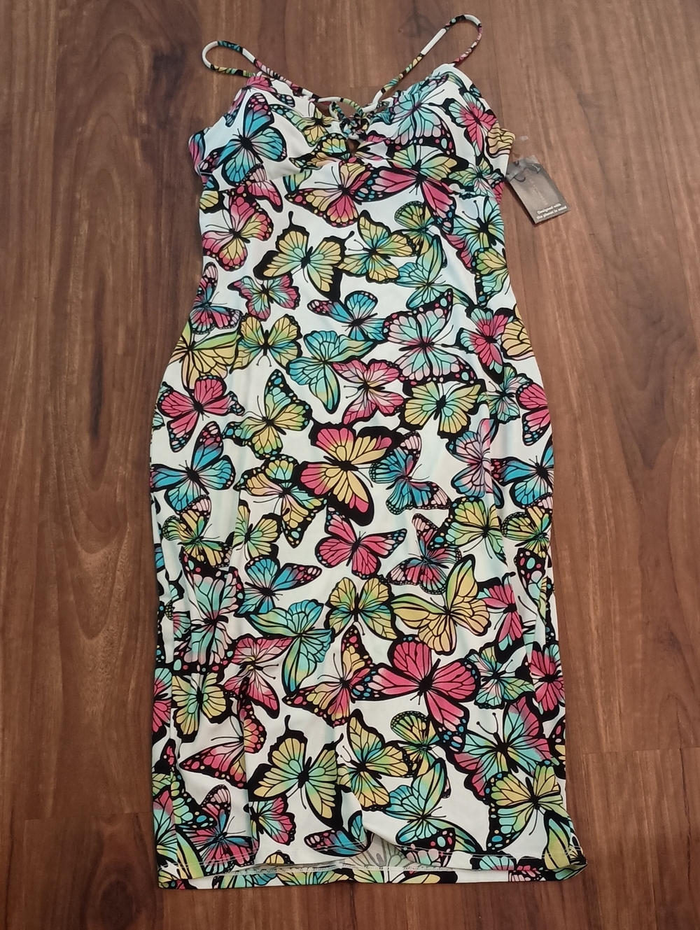 Colorful Butterfly Midi Dress